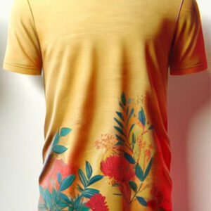 Camiseta estampada amarilla
